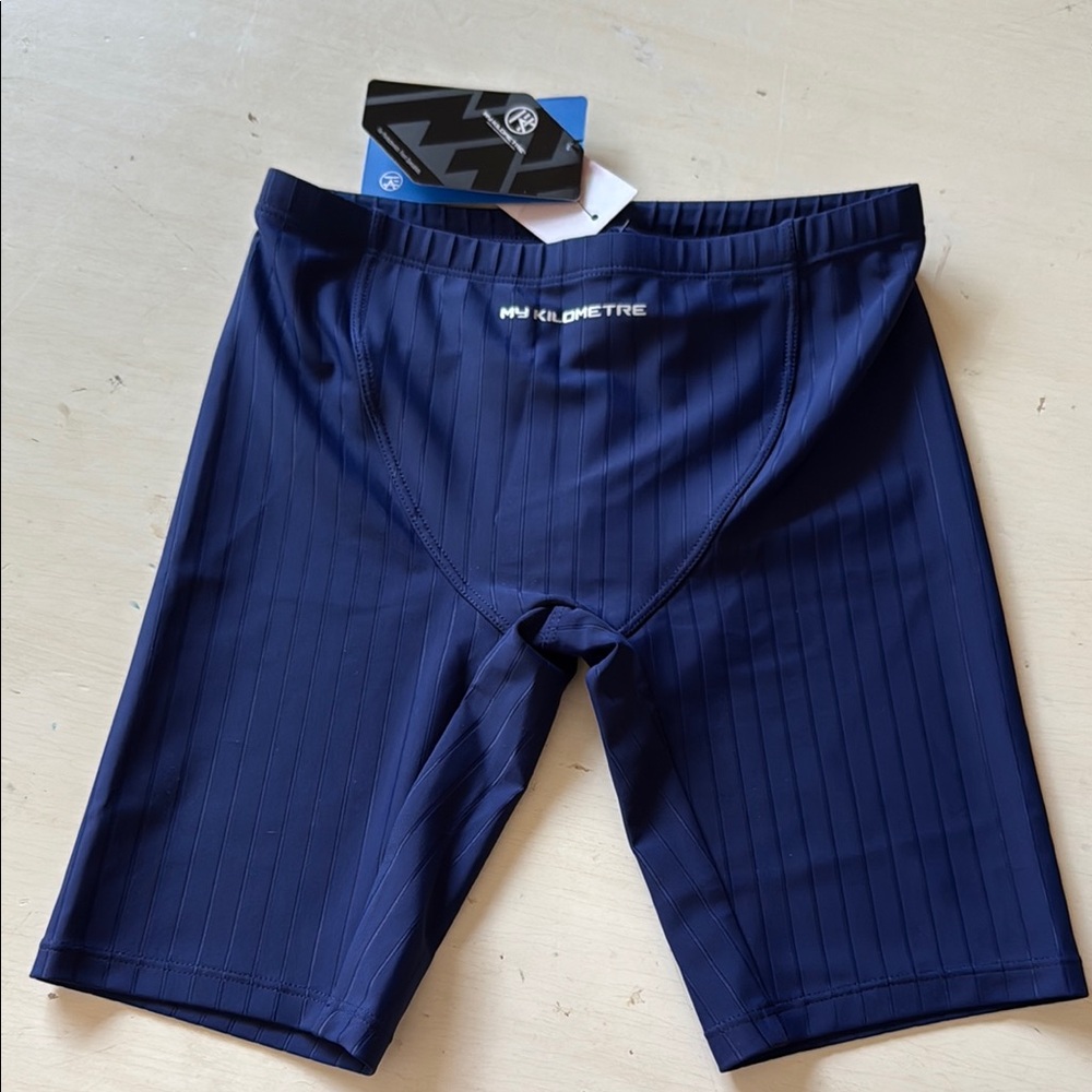 *My Kilometre Navy Blue Kids Swim Trunks (sz X-large)